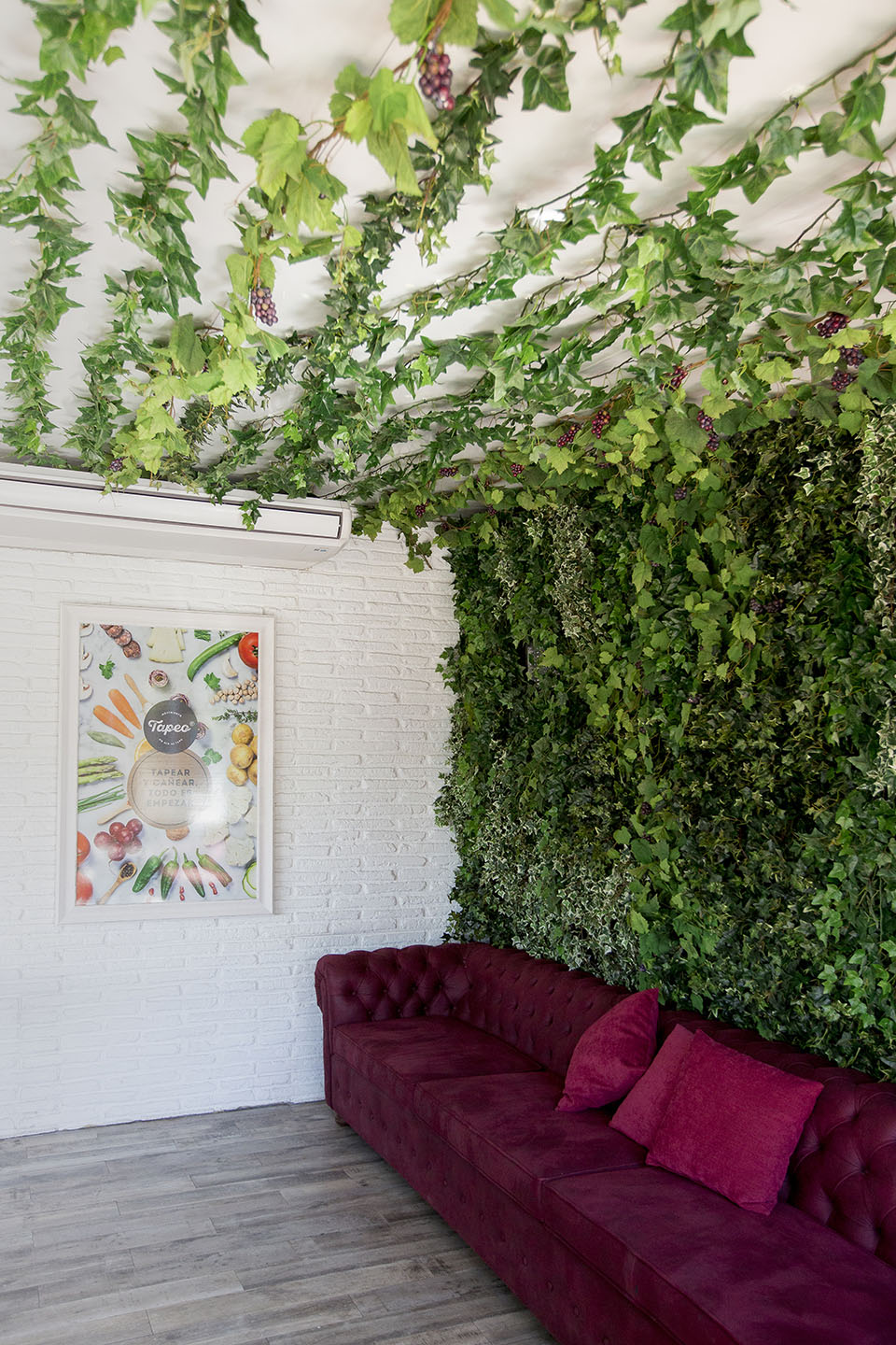 decoración vegetal hiedra artificial